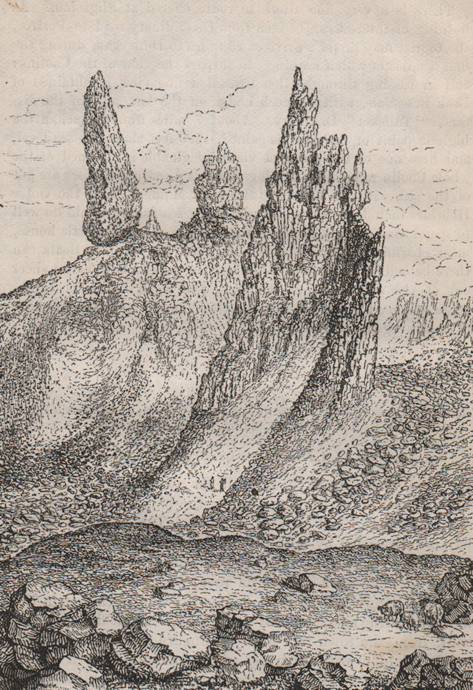 The Old Man of Storr. Scotland 1886 antique vintage print picture